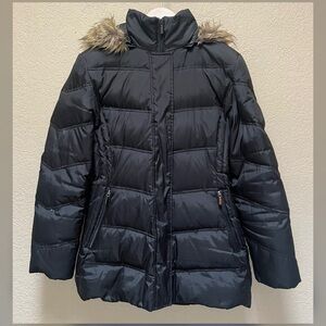 London Fog Women’s Black Puffer Mid Length Jacket Size M